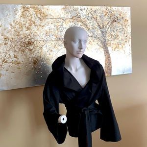 Dress jacket with tie waist